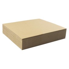 , 25 Pack 12x12 Corrugated Cardboard Sheets, Flat Cardboard Pads for Packing,...