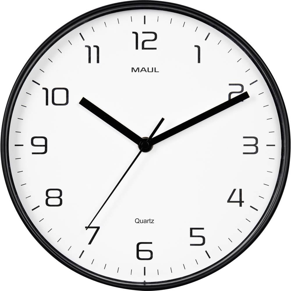 Horloge murale haut de gamme Maul 9051690 boîtier noir robuste 40 mm