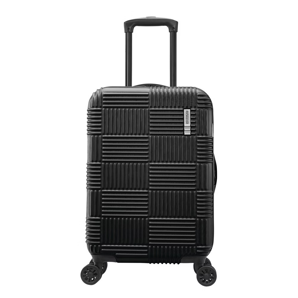 Suitcase Carry On 20" Spinner Hardside Zip, Black