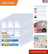 Pro-Level Double-Sided Card Sleeves with 540 Pockets - Ideal for Collectors