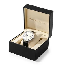 Oirlv Luxury Leather Watch Box Single Display Storage Case For Wristwatches a...