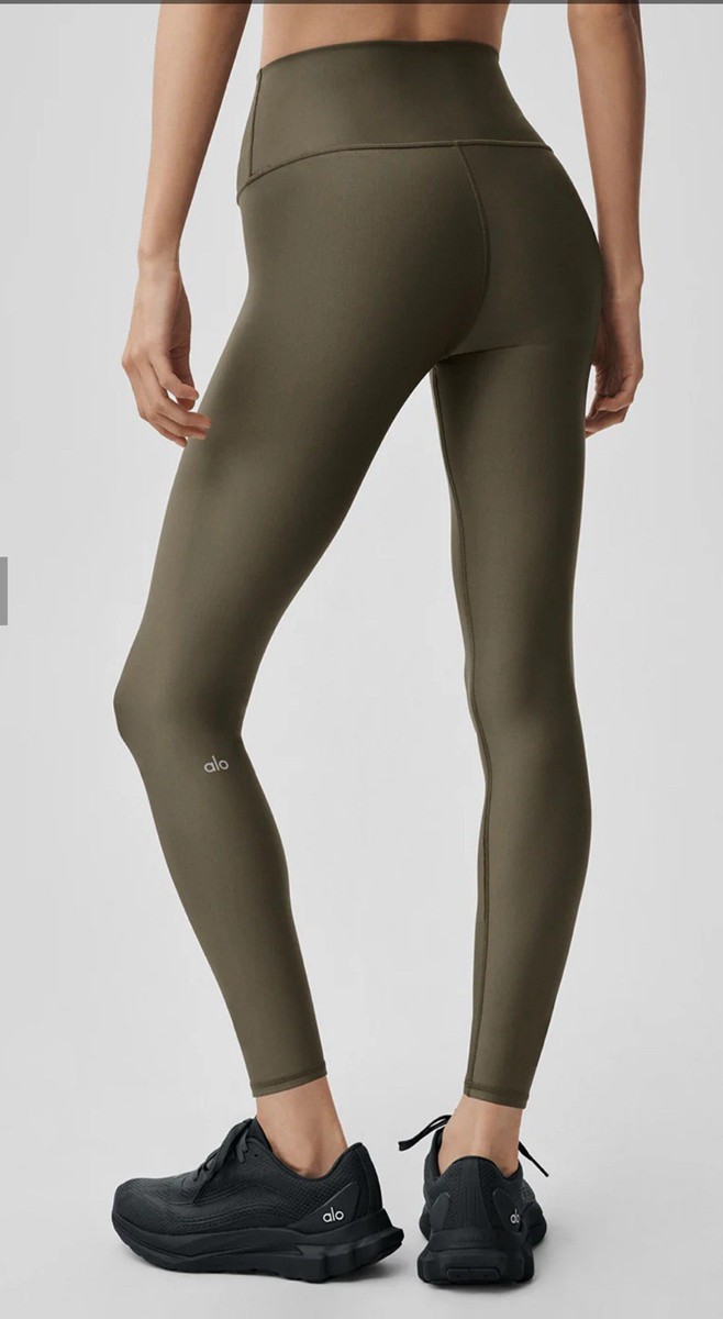 ALO 7/8 High Waist Air Lift Yoga Leggings Olive Tree Color Size