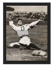 TY COBB SLIDING INTO BASE BASEBALL DETROIT TIGERS 1910 8X10 FRAMED PHOTO