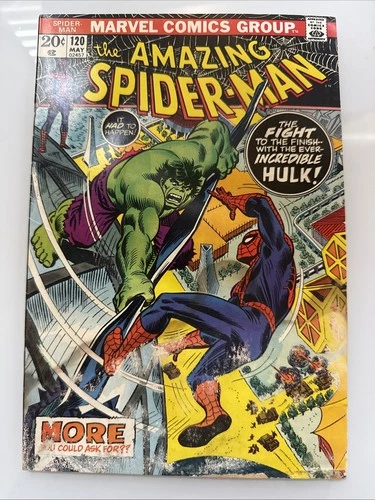 Amazing Spider-Man #120 (1973, Marvel Comics) Classic Hulk Cover; Low Grade