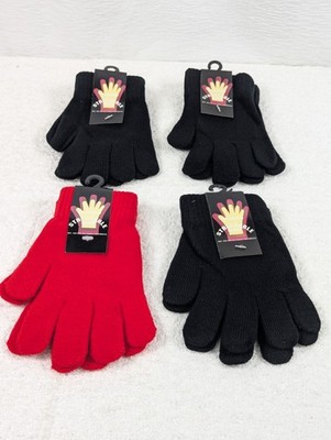 Youth - Knit Winter Warm Gloves - Kids Children One Size for Boy Girl - 4 Pair