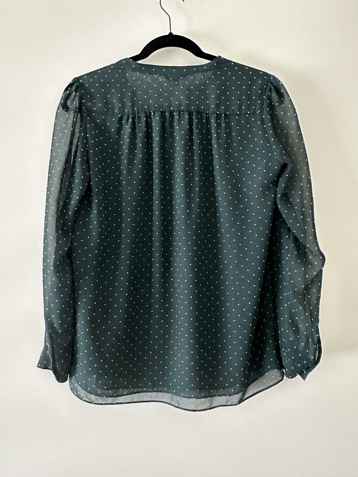 Massimo Dutti Elegant Green Polka Dot Blouse image 4
