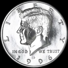 1996 D Kennedy Half Dollar Clad US Coin "Average Circulation"