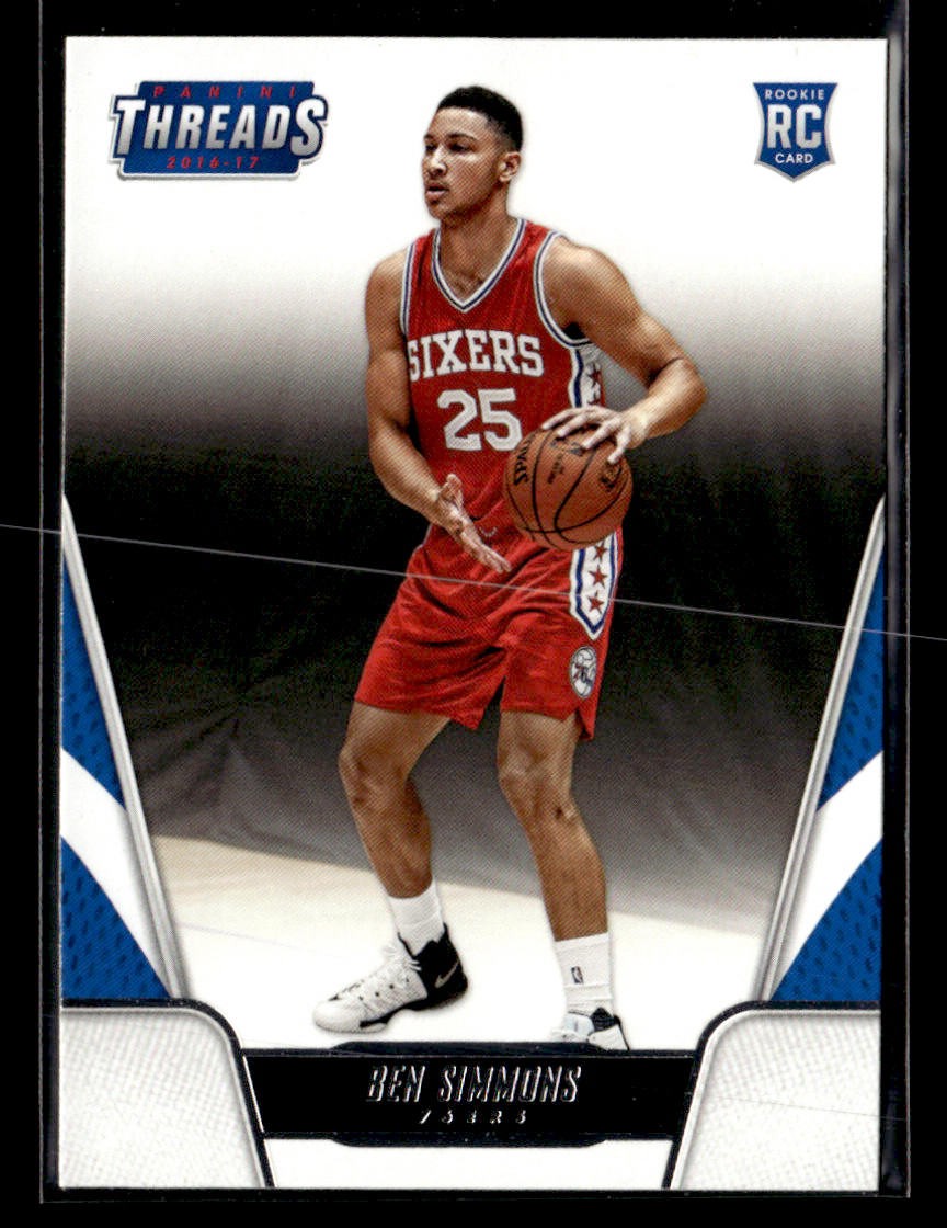 2016-17 Panini Threads #156 Ben Simmons Rookie Card Philadelphia 76ers