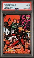 1992 UPPER DECK FANIMATION #510 LARRY BIRD/MICHAEL JORDAN PSA 9