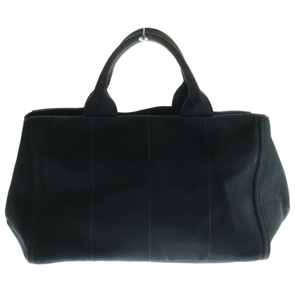 PRADA Bijou Canapa 2way Handbag Shoulder Bag Black Studs Gold Hardware Canvas B2 thumbnail 2