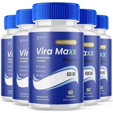 (5 Pack) Vira Maxx for Men Advanced Max Formula Vitamin Supplement 300 Capsules