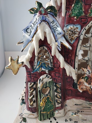 LARGE 16" BLUE SKY CLAYWORKS "SANTA'S COTTAGE" HEATHER GOLDMINC 5 PC. CL20025 - Picture 4 of 24