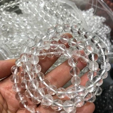 10pcs wholesale Natural white clear Crystal Quartz  beads bracelet 7.8mm-8mm
