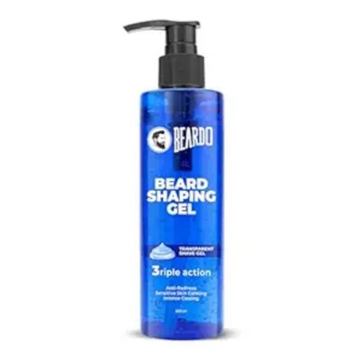 Beardo Beard Shaping Gel, 200ml | Triple Action Transparent Shaving Gel for Men