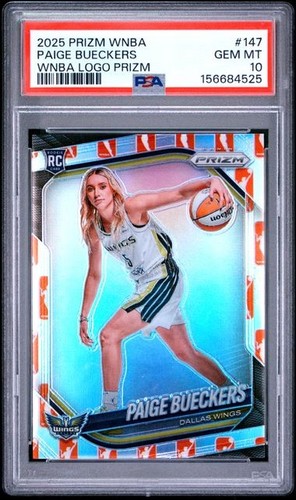 2026 Prizm WNBA Basketball Paige Bueckers Silver Logo Rookie Card #147 PSA 10