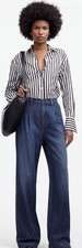 Madewell The Harlow Wide-Leg Pant Dark Wash D...