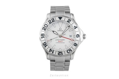 Omega Seamaster GMT White Dial Stahl Automatik Herrenuhr Ref. 2538.20.00 [260248