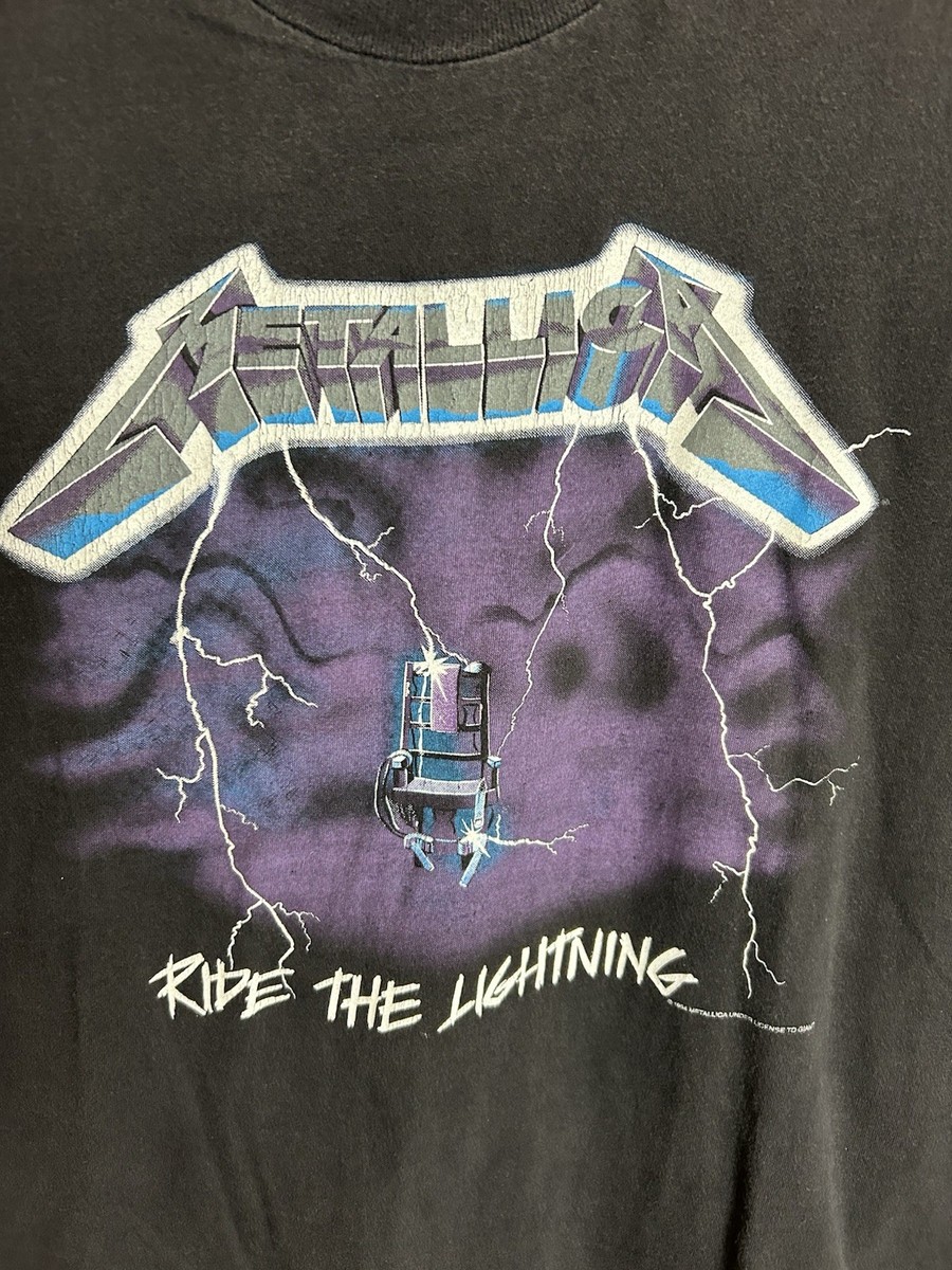 Vintage Metallica Ride The Lightning *Glows* Shirt Men Size L