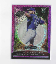 2020 Panini Titan Purple Mojo Tony Gonsolin Rookie #22 #'d 56/75 Dodgers