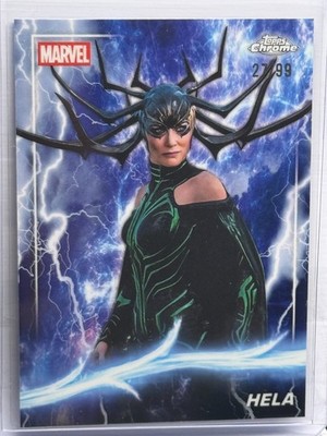 2025 Topps Marvel Studios Chrome HELA Thor Ragnarok Refractor Card /99