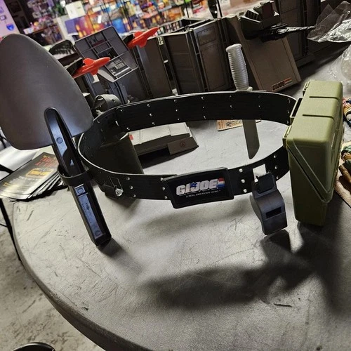 RARE Vintage 1982 GI Joe Playset Belt Set Shovel Whistle Knife Canteen Toy Lot