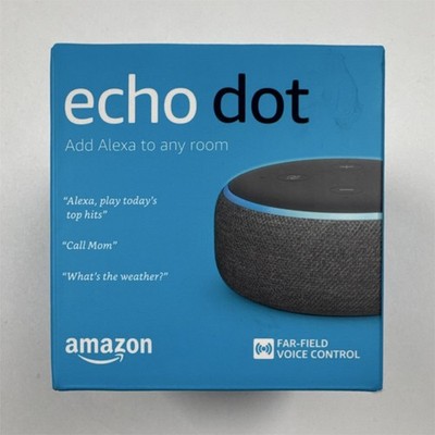 Amazon Echo Dot (3rd Gen) Gray Smart Speaker Alexa Voice Control Bluetooth WiFi