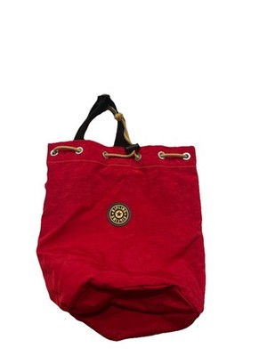 Vintage Kipling Drawstring Bag RARE Red