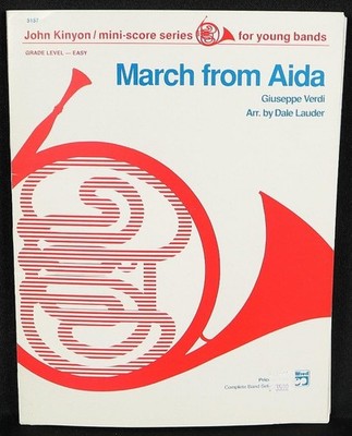 March From Aida Sheet Music Score Book Alfreds Kinyon Mini-Scores For Young Band