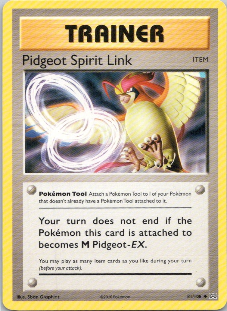 Pidgeot Spirit Link #81/108 (LP) XY - Evolutions EVO Pokemon