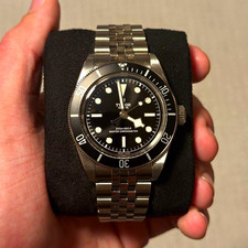 TUDOR Black Bay Monochrome 41mm Automatic on Jubilee bracelet, Box and papers.