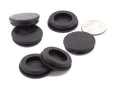 1" Rubber Panel Plugs, Knockout Plugs, Solid Grommets, Fits 1/8” Thick Materials