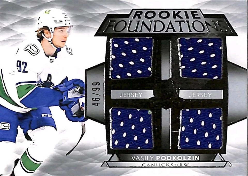 2021-22 Upper Deck The Cup Rookie Foundations Vasily Podkolzin #F-VP Jersey /99 - Image 3 of 4