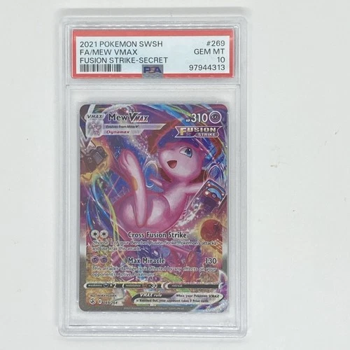 PSA 10 Mew VMAX 269/264 Fusion Strike Alt Art Holo Pokemon Card