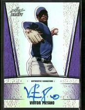 Victor Payano Rookie Auto #12/25 Purple 2011 Leaf Metal Draft Texas Rangers