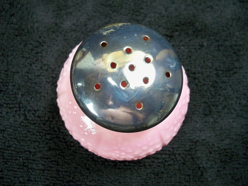 Challinar Pink Opaque Forget Me Not SUGAR SHAKER Victorian Antiques EAPG - Picture 9 of 12