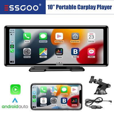 10.26'' Portable Car Stereo Radio Player Wireless Apple Carplay IPS Screen FM USB