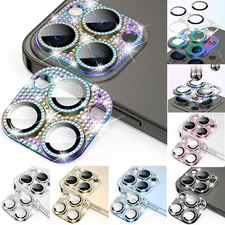 Bling Diamond Metal Slim Camera Lens Protector For iPhone 13 14 16 Pro Max 15 11