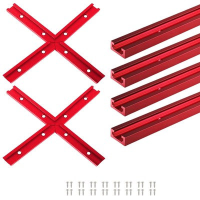 12-Inch T-Track Double-Cut Jig Profile and Intersection Kit for Woodworking