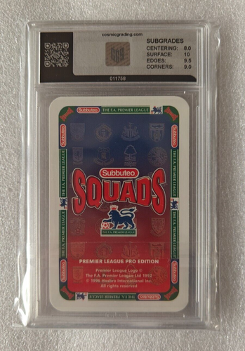 1996 Hasbro Subbuteo Squads PRO EDDITON David Beckham Rookie Card PSA 9 MINT CGS - Picture 2 of 5