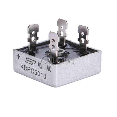 2Pcs 50A 1000V Metal Case Single Phases Diode Bridge Rectifier KBPC5010 CZB