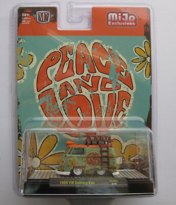 1960 VW Delivery Van KOOL Kombi Patina - Peace & Love ** M2 Machines MiJo 1:64