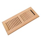 Razo Red Oak Wood Floor Register, Drop in Vent Cover with Damper, 6 x 14 Inch...
