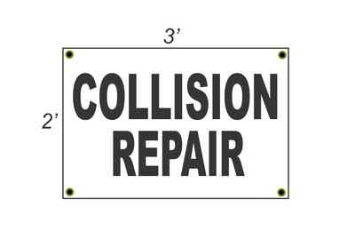 2x3 COLLISION REPAIR Black & White Banner Sign NEW Discount Size & Price