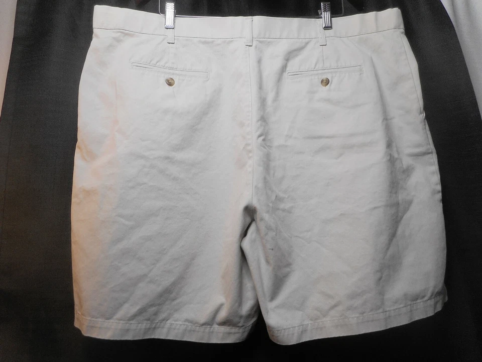 Pantalones Cortos Chinos Croft & Barrow Para Hombre 44 Beige Frente Plano 4 Bolsillos Algodón (42x7.25  Foto 4 de 4