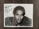 OJ Simpson Signed Autographed Black & White Football Autograph USC Bills