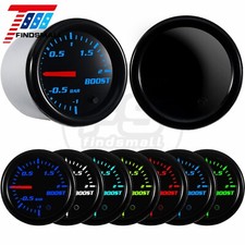 2 52mm Digital Boost Gauge -1 To 2 Bar 7 Color Led Pressure Vacuum Turbo Meter