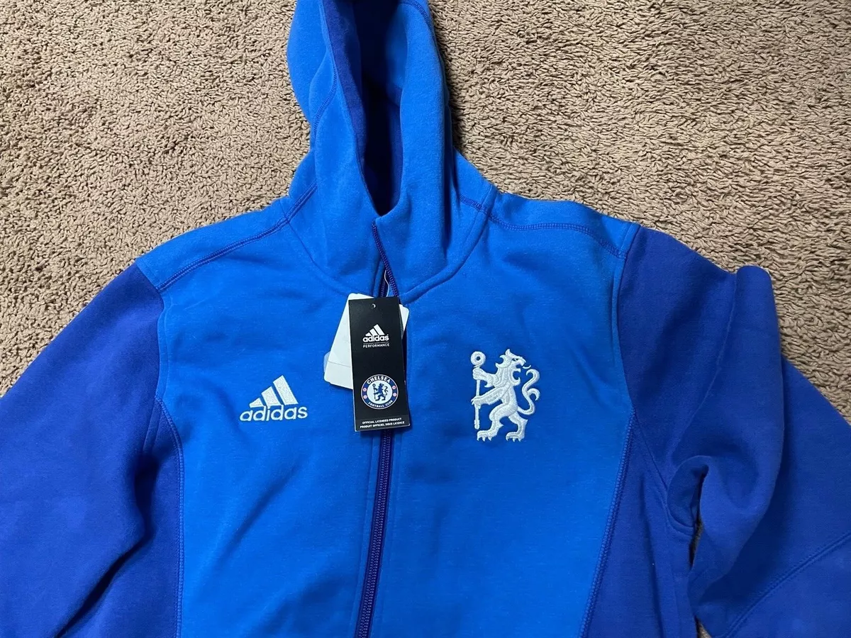 Size Small Adidas Chelsea Soccer Full Zip Men's Hoodie Sweatshirt Jacket  AA6802