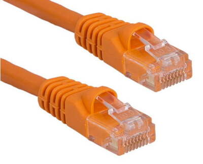 RiteAV Cat6 Network Ethernet Cable Orange 1ft (Certified Fluke Tested)