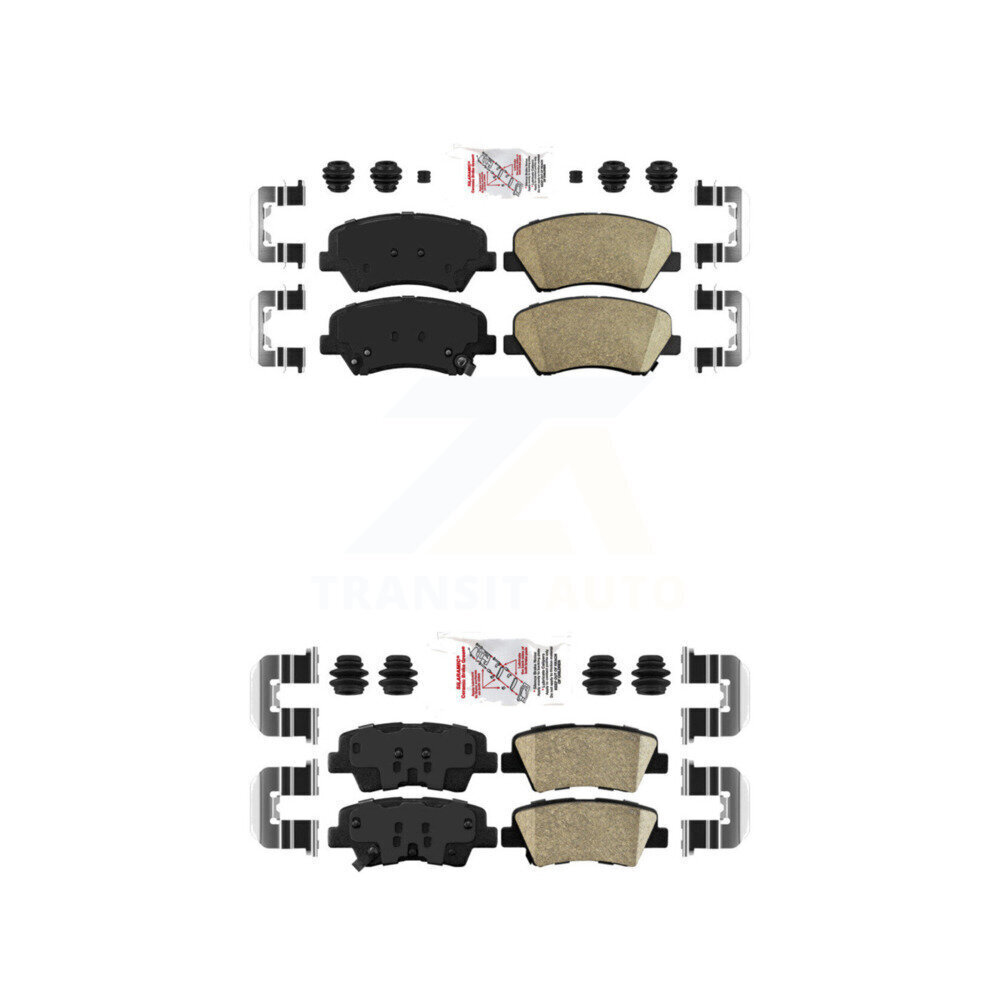 Ceramic Disc Brake Pads Front & Rear Kit for Hyundai Elantra Accent Kia Rio GT