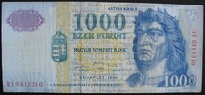 1998 Hungary 1000 Forint Note